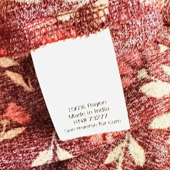 NWT SONOMA Women Long Sleeve Pullover Knee Length Loose Fit Floral Dress Size 2X - Picture 12 of 13